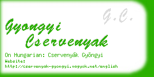 gyongyi cservenyak business card